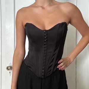 Zara satin effect corset top